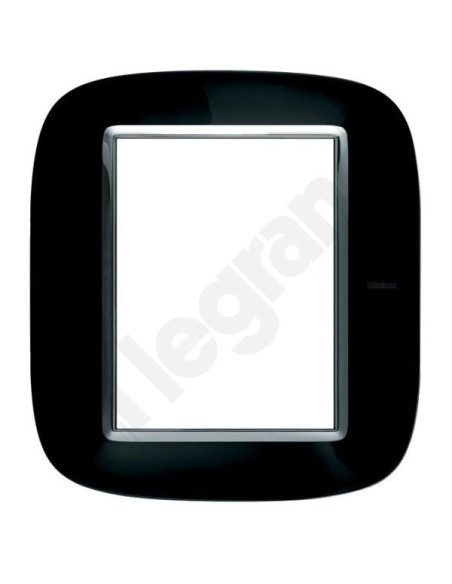 AXOLUTE Ramka owalna 3+3-modułowa czarny metal HB4826NR