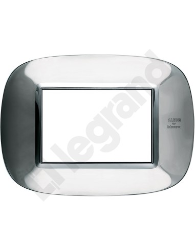 AXOLUTE Ramka owalna 3-modułowa stal połysk HB4803AXL