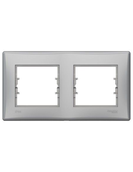 Sedna Ramka podwójna pozioma IP44 aluminium SDN5810660
