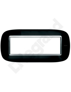 AXOLUTE Ramka owalna 6-modułowa czarny metal HB4806NR