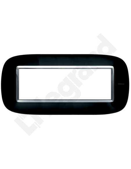 AXOLUTE Ramka owalna 6-modułowa czarny metal HB4806NR