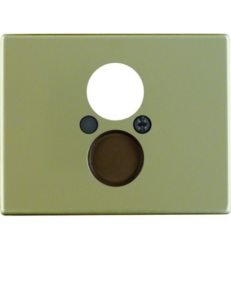 Arsys Płytka czołowa do gniazda głośnikowego, jasny brąz, metal 11840001 Berker Hager