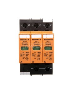 Ogranicznik przepięć B+C Typ 1+2 3P 12,5kA 1,4kV 280V VPU I 3 280V/12,5KA 1352200000