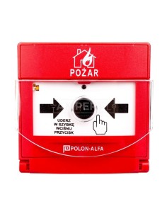 Ostrzegacz pożarowy reczny adresowalny, wtynkowy ROP-4001MH