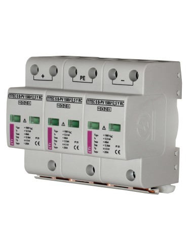 Ogranicznik przepięć B Typ 1 PV 600V DC 12kA ETITEC S B-PV 600/12,5 Y 002440262