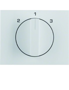 K.1 Płytka czołowa z pokrętłem do łącznika 3-pozycyjnego bez pozycji zerowej, biały 10887109 Berker Hager