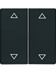 Q.x Klawisze z nadrukiem symbolu "strzałki" do łącznika 2-klawiszowego, antracyt, aksamit 16446086 Berker Hager