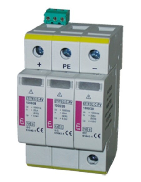 Ogranicznik przepięć C Typ 2 PV 300V DC 20kA ETITEC S C-PV 300/20 RC 002445303
