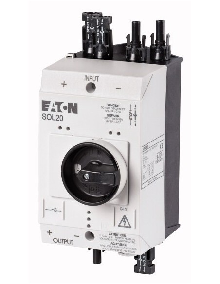 Wyłącznik do instalacji fotowoltaicznych 2P 20A DC w obudowie 2x WE MC4 1xWY MC4 SOL20/2MC4 120915