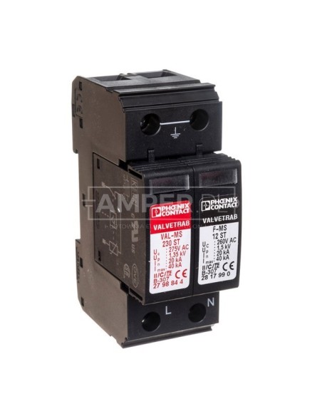 Ogranicznik przepięć C Typ 2 2P 2 20kA VAL-MS 230/1+1 2804429
