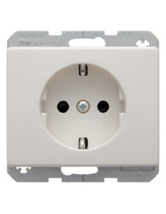 Arsys Gniazdo SCHUKO z podwyższoną ochroną styków, biały 47350069 Berker Hager