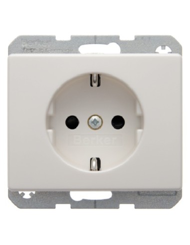 Arsys Gniazdo SCHUKO z podwyższoną ochroną styków, biały 47350069 Berker Hager