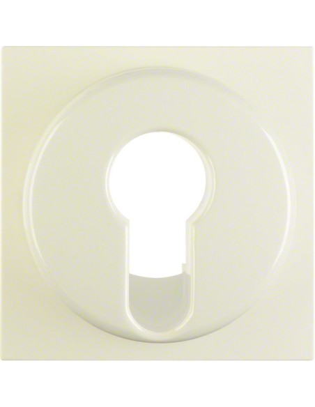 B.Kwadrat/S.1 Płytka czołowa do łącznika na klucz, kremowy, połysk 15078982 Berker Hager
