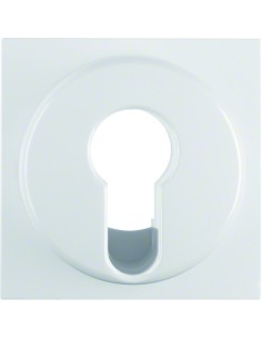 B.x/S.1 Płytka czołowa do łącznika na klucz, biały, połysk 15078989 Berker Hager