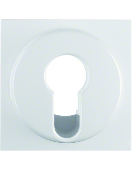 B.x/S.1 Płytka czołowa do łącznika na klucz, biały, połysk 15078989 Berker Hager