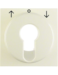 B.Kwadrat/S.1 Płytka czołowa do łącznika żaluzjowego na klucz, kremowy, połysk 15068982 Berker Hager