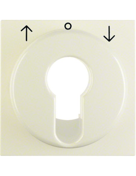 B.Kwadrat/S.1 Płytka czołowa do łącznika żaluzjowego na klucz, kremowy, połysk 15068982 Berker Hager