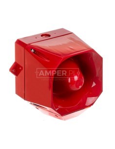 Sygnalizator optyczno-akustyczny Asserta MIDI 230V AC 108dB czerwony IP66 AS/M/SB/230/R/RL 7052111FUL-0130