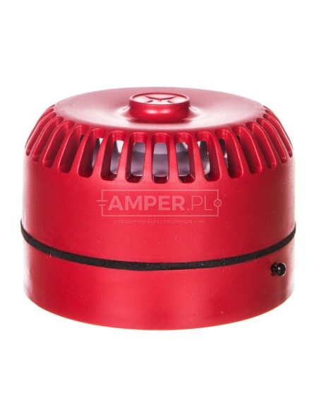 Sygnalizator akustyczny ROLP 9-28VDC 102dB czerwony płytki 32 tony CNBOP ROLP/SV/R/S  540501FULL-0389X