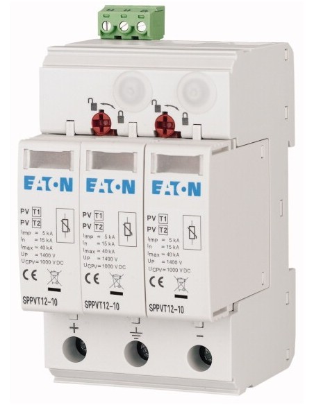Ogranicznik przepięć B+C Typ 1+2 2P+N 15kA 2,7kV 600V DC z sygnalizacją SPPVT12-06-2+PE-AX 177257