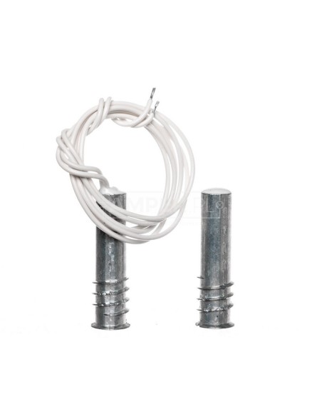 Czujka kontaktronowa systemu alarmowego wpuszczana magnetyczna z rezystorem 1,1 kOhm metalowa K-3 2E