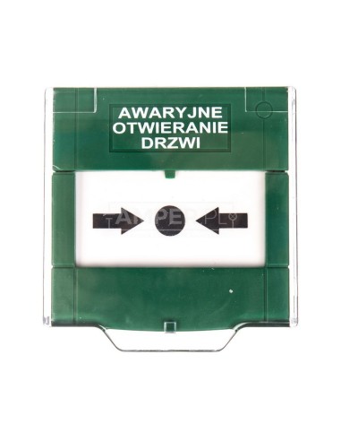 Przycisk awaryjnego wyjścia natynkowy 2A/30V DC ręczny zielony APWK