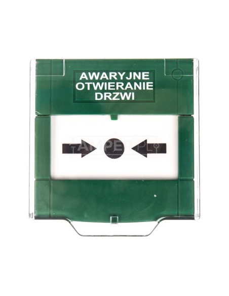 Przycisk awaryjnego wyjścia natynkowy 2A/30V DC ręczny zielony APWK
