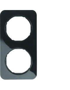 R.1 Ramka 2-krotna, czarny, połysk  10122145 Berker Hager