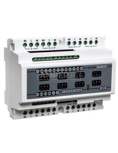 Ekspander 8 wejść i 8 wyjść na szynę DIN INT-IORS