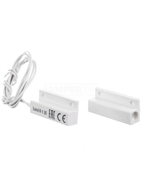 Czujka kontaktronowa systemu alarmowego nawierzchniowa magnetyczna biała K1BI2E