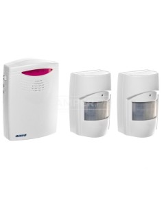 Czujnik ruchu x2 z sygnalizacją bezprzewodową IP44 120m biały OR-MA-710