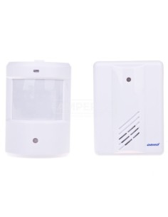 Czujnik ruchu z sygnalizacją bezprzewodową i pagerem 100m biały OR-MA-702