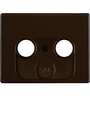 Arsys Płytka czołowa do gniazda antenowego 2- i 3-wyjściowego, brązowy 12010111 Berker Hager