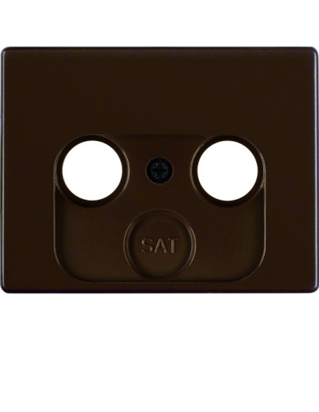 Arsys Płytka czołowa do gniazda antenowego 2- i 3-wyjściowego, brązowy 12010111 Berker Hager