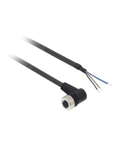 Konektory okablowane XZ, żeńskie kątowe, M12, 3 pin., przew. PUR 2m XZCP1440L2