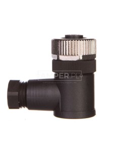 Złącze wtykowe czujnika żeńskie kątowe M12 4-piny dławik Pg7 czarne SACC-M12FR-4CON-PG7-M 1681143