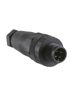 Konektor proste męski, M12, 4-pinowe,, dławik kablowy Pg 7 XZCC12MDP40B