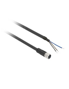 Konektory okablowane XZ, żeńskie proste, M8, 3 pin., przew. PUR 5m XZCPA0566L5