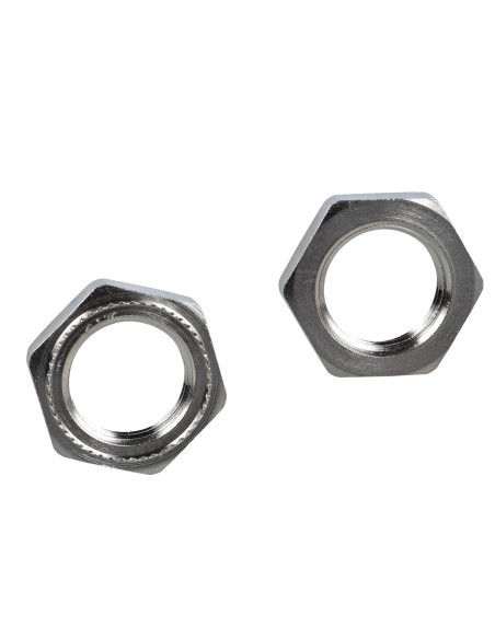 Akcesoria czujnika, nakrętki mocujące, plast., stal chromowana, O 18mm XSZE118