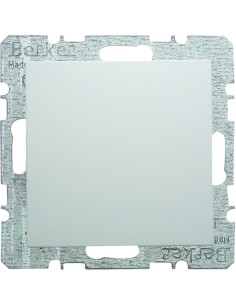 S.1/B.3/B.7 Zaślepka z płytką czołową, z cokołem i pazurkami, biały 6710091909 Berker Hager
