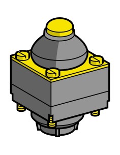 Głowica łacznika krań. ZCKD, trzpień z metalową końcówką z osłoną ZCKD019