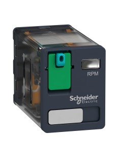 Przekaźnik mocy wtykowy, Zelio RPM, 2 styki przełączne, 24 V DC RPM21BD