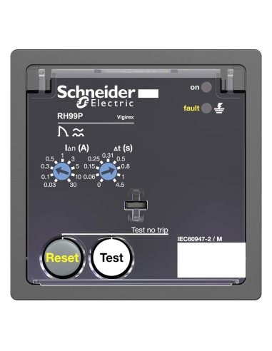 Przekaźnik różnicowy RH99p z auto. zerowaniem, 0,03...30A, 0...4,5 s, 130 V 56292