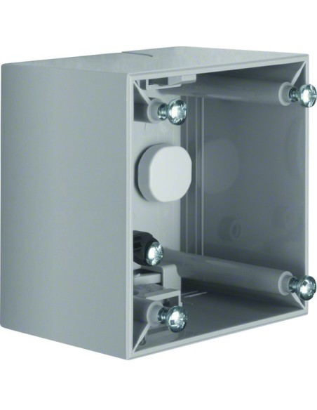 Integro Flow Puszka natynkowa 1-krotna wysoka, szary, połysk 911512517 Berker Hager