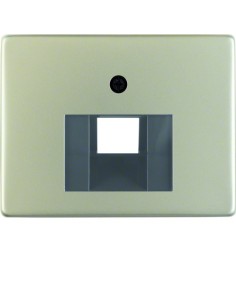 Arsys Płytka czołowa do gniazda przyłączeniowego UAE 1-krotnego, stal szlachetna nierdzewna 14080004 Berker Hager