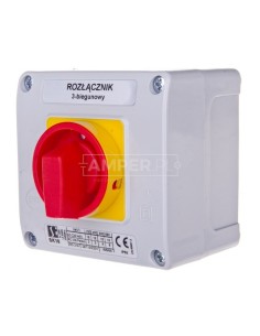 Łącznik krzywkowy 0-1 3P 16A w obudowie SK16-2.8211\OB11ZC