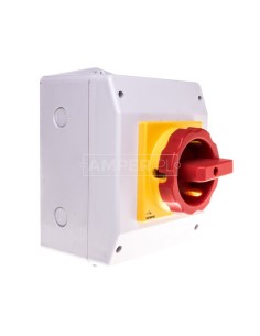 Łącznik krzywkowy 0-1 3P 63A w obudowie żółto/czerwony IP65 3LD2565-0TB53