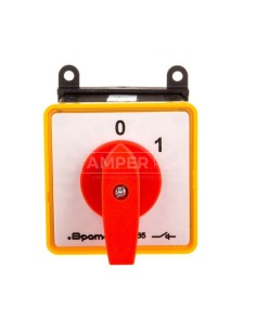 Łącznik krzywkowy 0-1 4P 63A na szynę SK63-2.8210\BS04