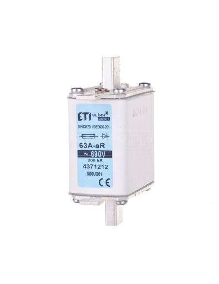 Wkładka bezpiecznikowa NH00 63A aR 690V M00UQ01 004371212