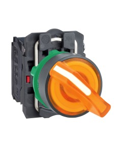 Przełącznik piórkowy komp. pomarań. podśw. O 22 2 poz. stab., 24 V, 1NO+1NC XB5AK125B5